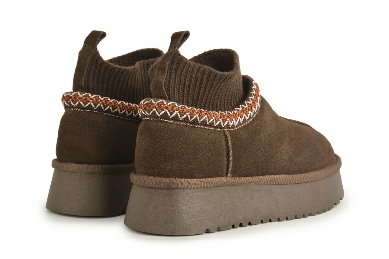 Уггі жіночі коричневі з натуральної замши (008657)