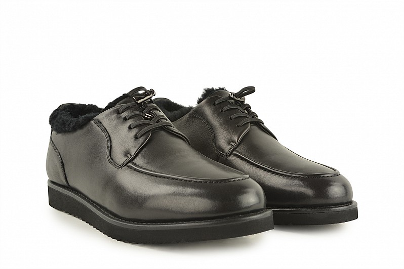 Туфлі чоловічі чорні з натуральної шкіри (008509)