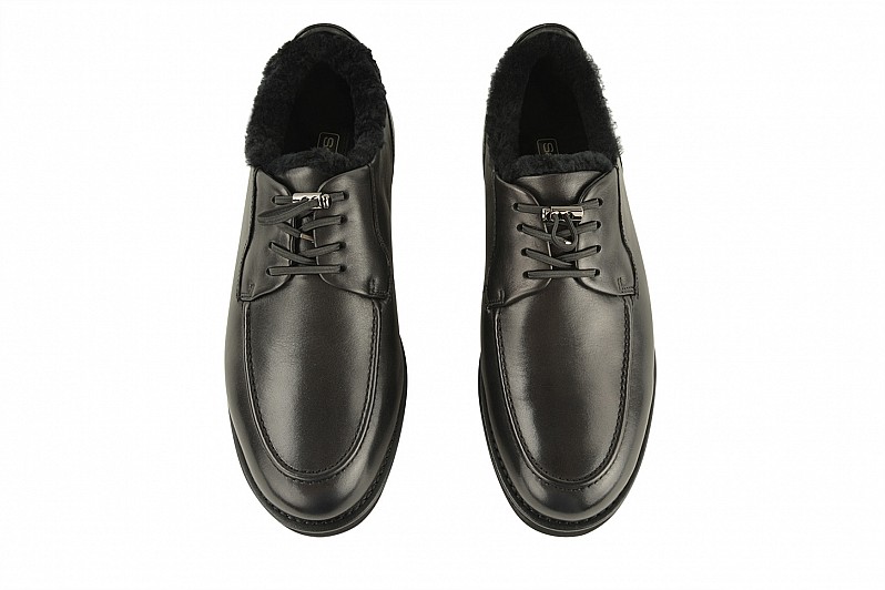 Туфлі чоловічі чорні з натуральної шкіри (008509)