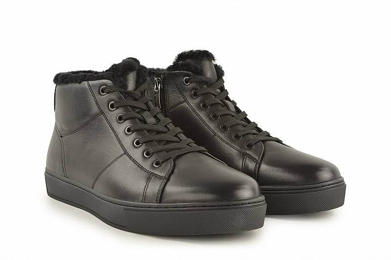 Черевики чоловічі чорні з натуральної шкіри (008512)