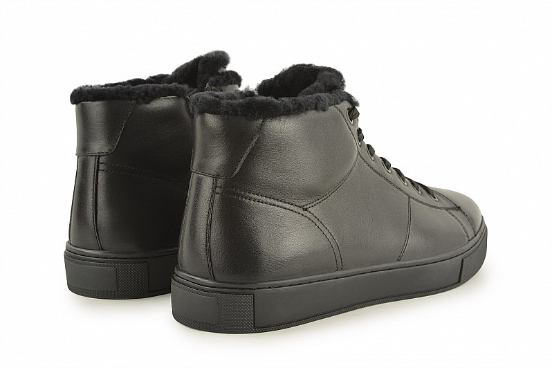 Черевики чоловічі чорні з натуральної шкіри (008512)