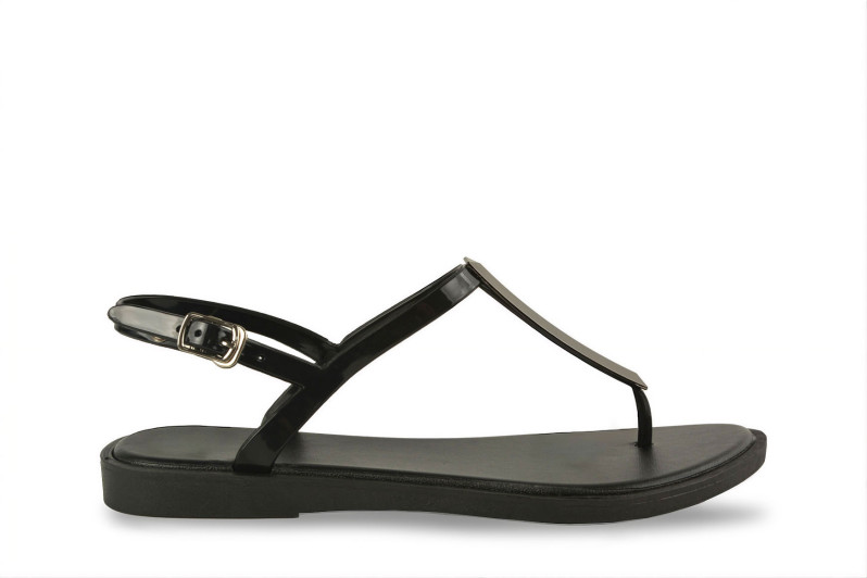 Сандалі жіночі чорні з силікону (009059)