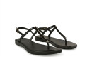 Сандалі жіночі чорні з силікону (009059)