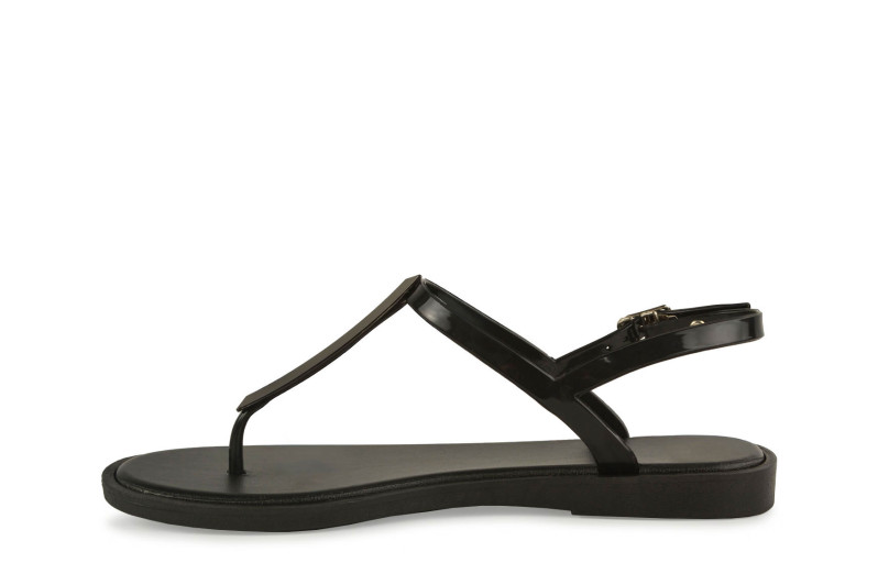 Сандалі жіночі чорні з силікону (009059)