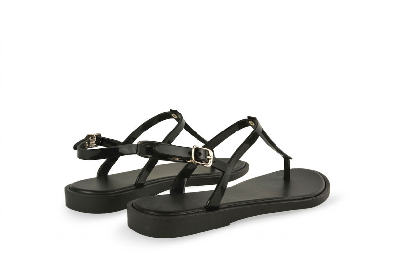Сандалі жіночі чорні з силікону (009059)