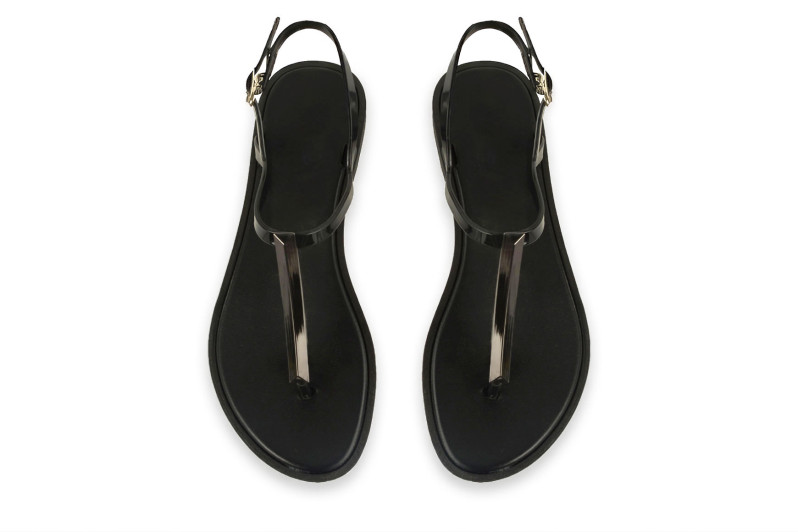 Сандалі жіночі чорні з силікону (009059)