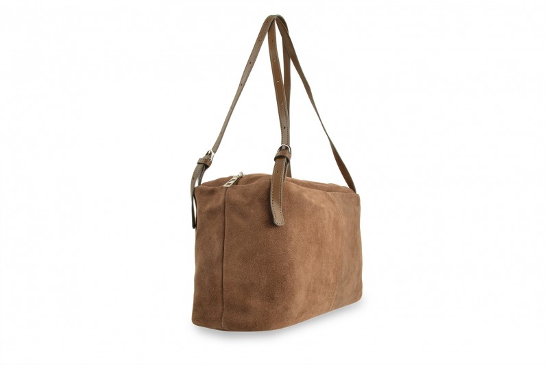 Сумка жіноча коричнева з натуральної замши (008715)