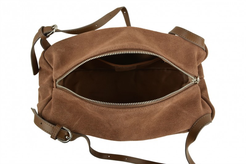 Сумка жіноча коричнева з натуральної замши (008715)