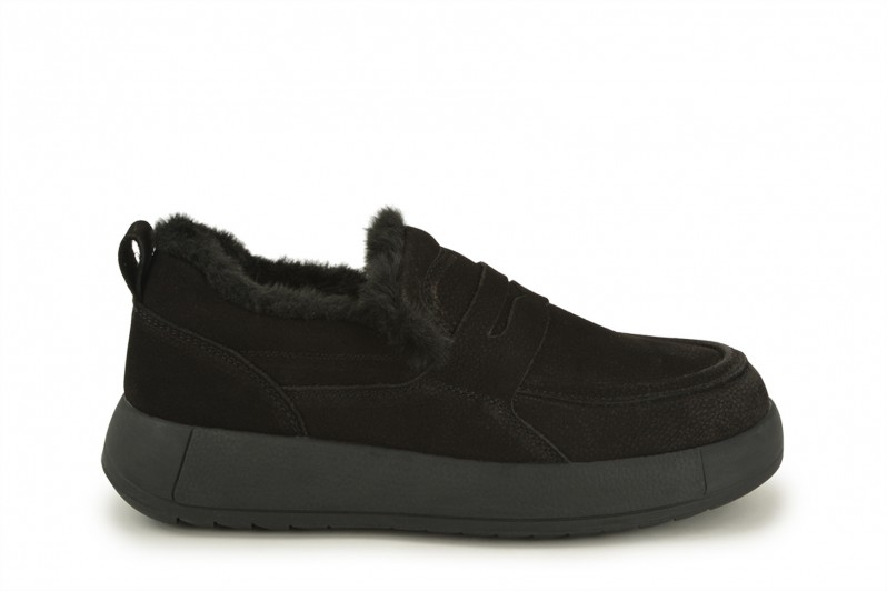 Туфлі жіночі чорні з нубука (008572)