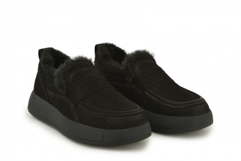 Туфлі жіночі чорні з нубука (008572)