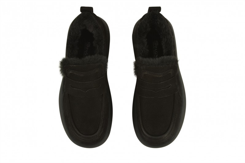 Туфлі жіночі чорні з нубука (008572)