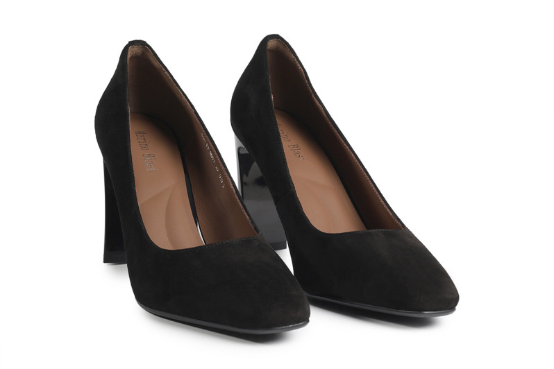 Туфлі жіночі чорні з натуральної замши (008873)