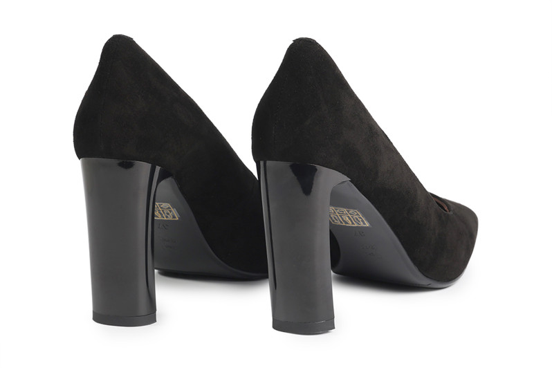 Туфлі жіночі чорні з натуральної замши (008873)