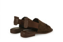 Босоніжки жіночі коричневі з натуральної замші (009058)