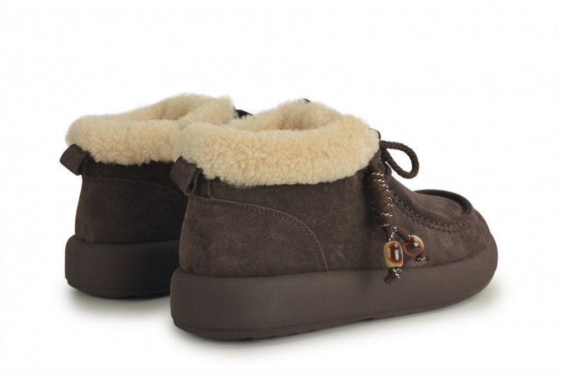 Черевики жіночі коричневі з натуральної замші (008681)