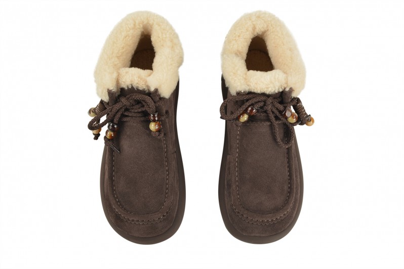 Черевики жіночі коричневі з натуральної замші (008681)