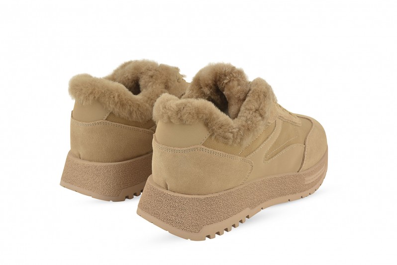 Кросівки жіночі бежеві з натуральної замші (008588)