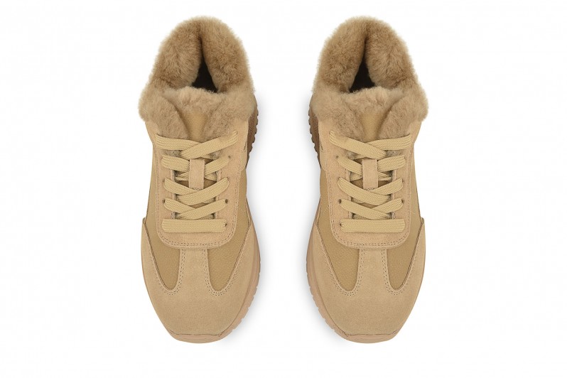 Кросівки жіночі бежеві з натуральної замші (008588)