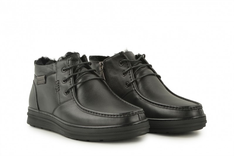 Черевики чоловічі чорні з натуральної шкіри (008515)