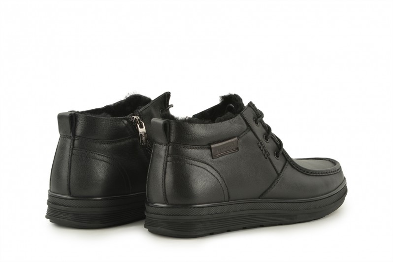 Черевики чоловічі чорні з натуральної шкіри (008515)