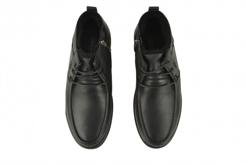 Черевики чоловічі чорні з натуральної шкіри (008515)