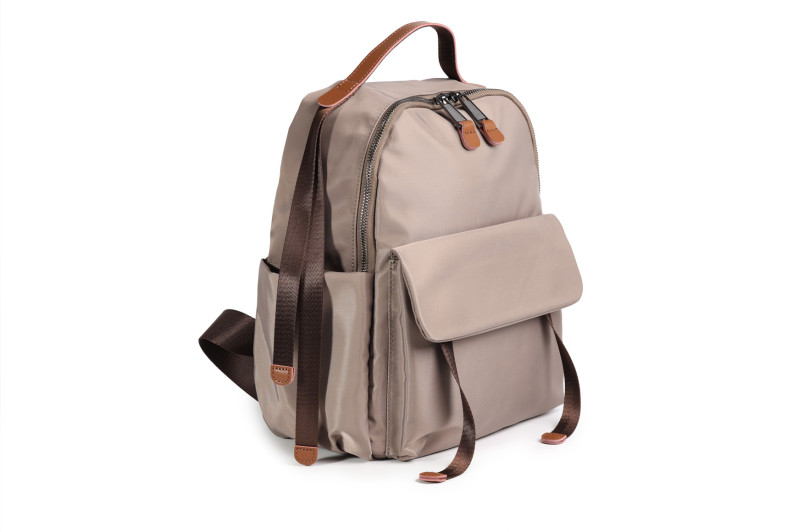 Рюкзак жіночий бежевий з текстилю (008925)