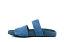 Шльопанці жіночі сині з натуральної замші (009017)
