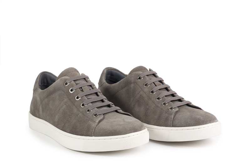 Сліпони чоловічі сірі з натуральної замши (008780)