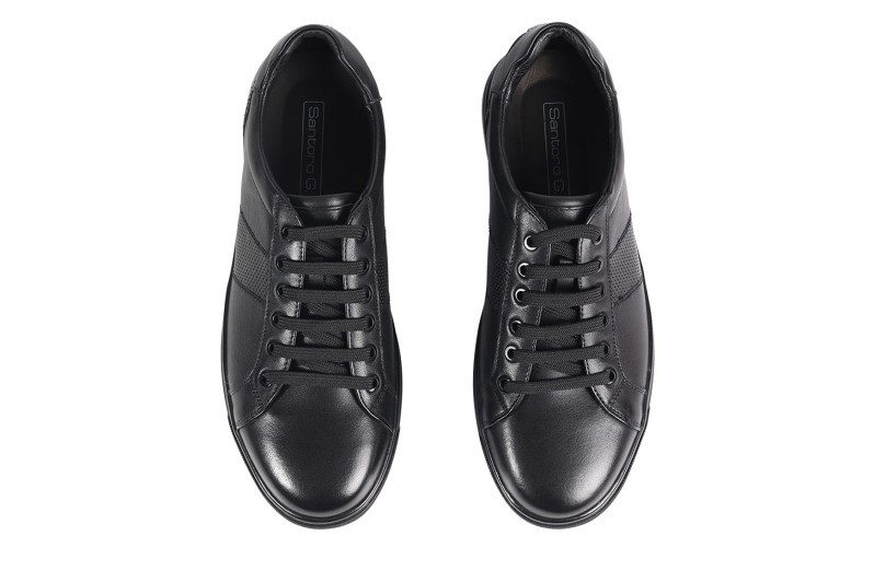 Сліпони чоловічі чорні з натуральної шкіри (008761)