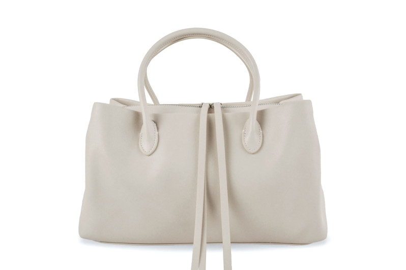 Сумка жіноча молочна з натуральної шкіри (009029)