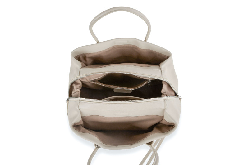 Сумка жіноча молочна з натуральної шкіри (009029)