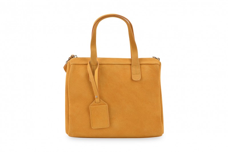 Сумка жіноча руда з натуральної замши (008484)