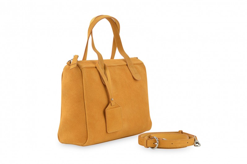 Сумка жіноча руда з натуральної замши (008484)