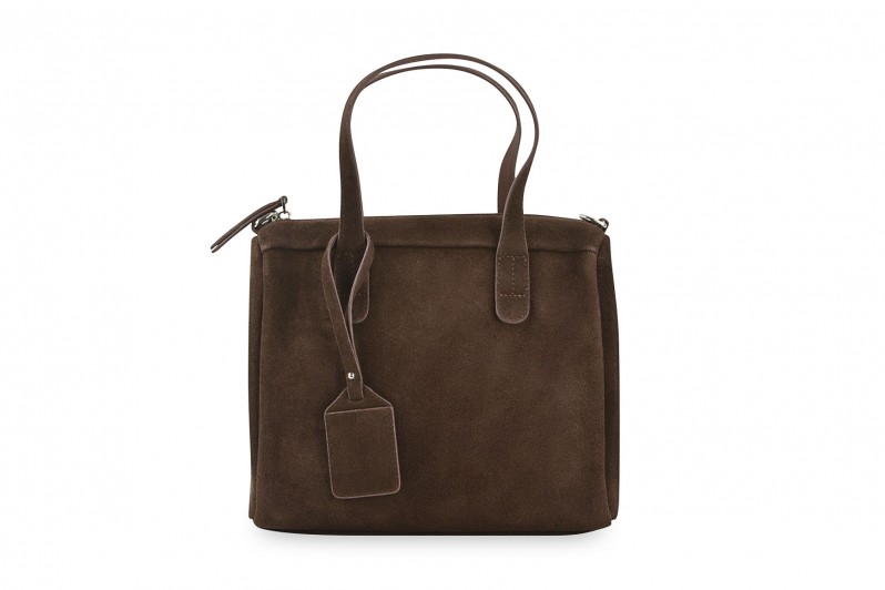 Сумка жіноча коричнева з натуральної замши (008483)