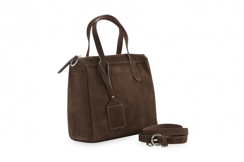 Сумка жіноча коричнева з натуральної замши (008483)