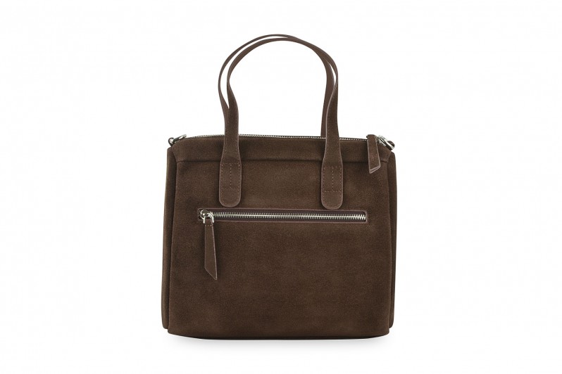 Сумка жіноча коричнева з натуральної замши (008483)