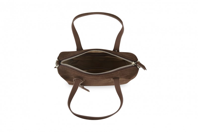 Сумка жіноча коричнева з натуральної замши (008483)