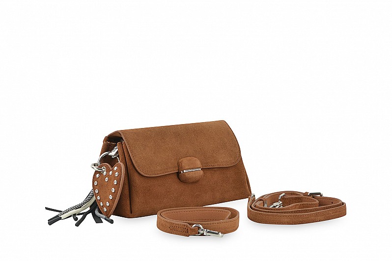 Сумка жіноча руда з натуральної замши (008481)