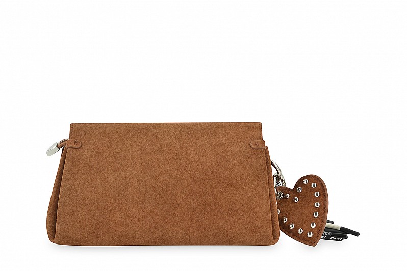 Сумка жіноча руда з натуральної замши (008481)