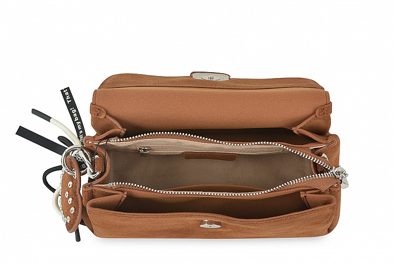 Сумка жіноча руда з натуральної замши (008481)