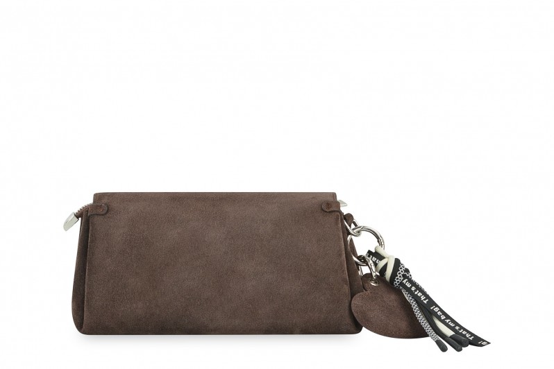 Сумка жіноча коричнева з натуральної замши (008482)