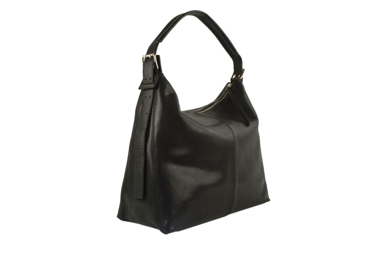 Сумка жіноча чорна з натуральної шкіри (009068)
