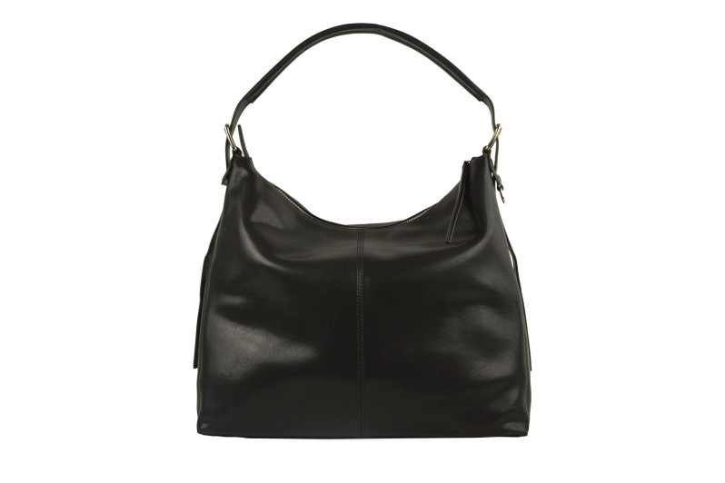 Сумка жіноча чорна з натуральної шкіри (009068)