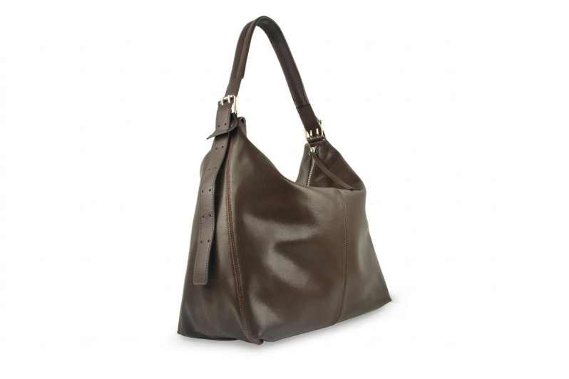 Сумка жіноча коричнева з натуральної шкіри (009035)