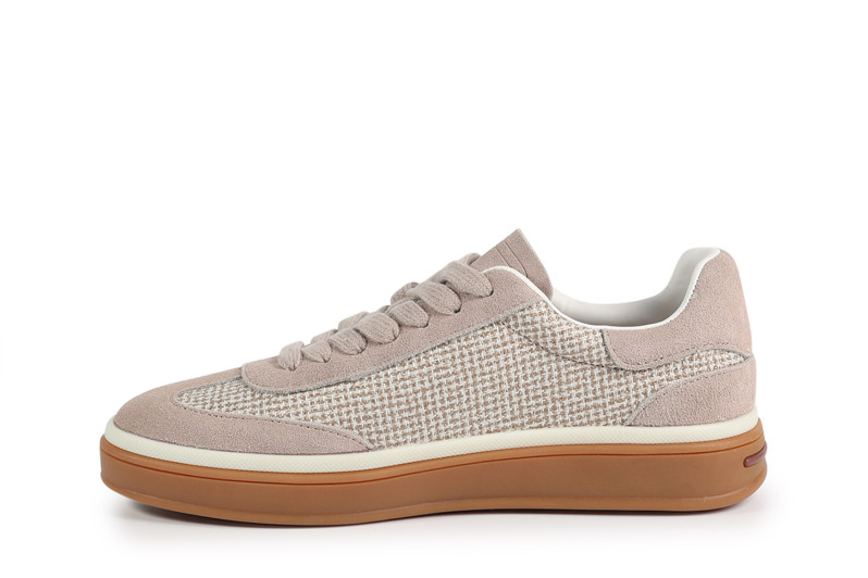 Кеди жіночі бежеві з натуральної замші, текстилю (008767)