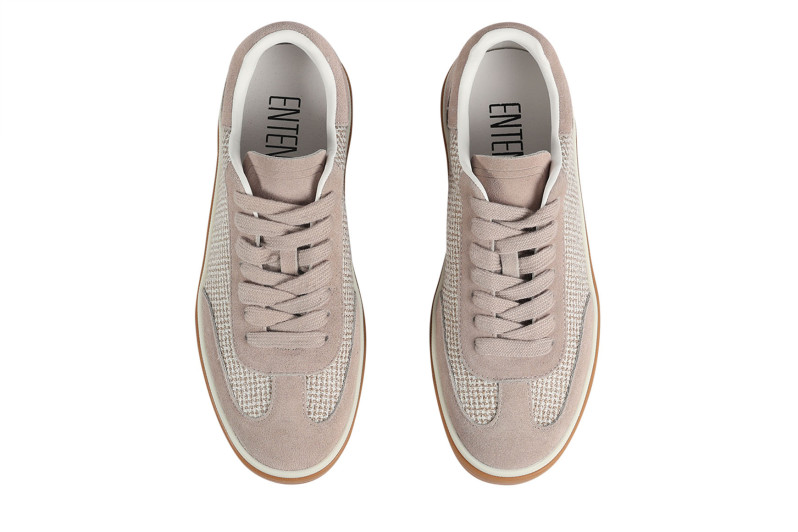 Кеди жіночі бежеві з натуральної замші, текстилю (008767)