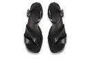 Босоніжки жіночі чорні з натуральної шкіри (008954)