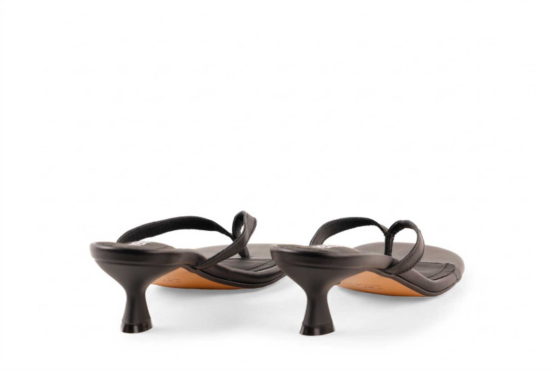 Мюлі чорні з натуральної шкіри (009077)