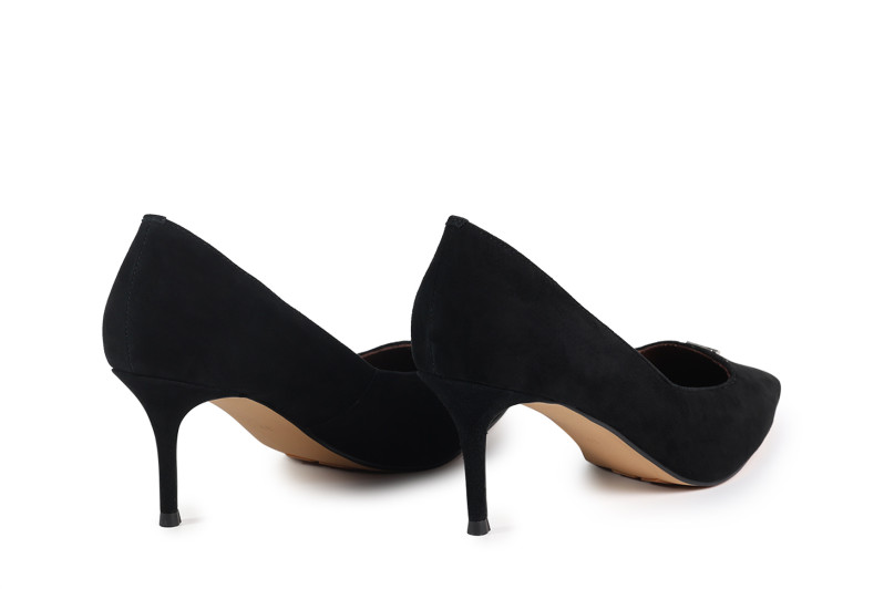 Туфлі жіночі чорні з натуральної замши (008766)