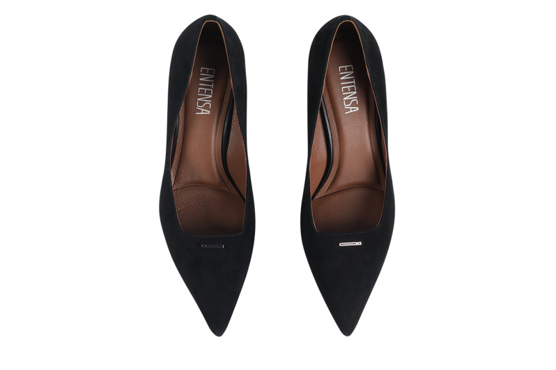 Туфлі жіночі чорні з натуральної замши (008766)